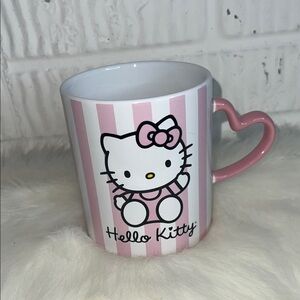 Hello Kitty Pink and White Striped Mug